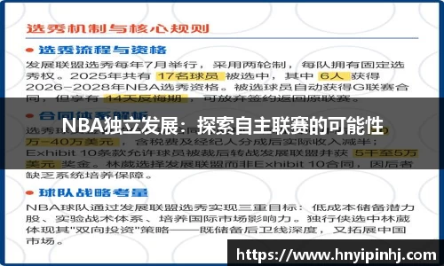 NBA独立发展：探索自主联赛的可能性